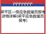 梁平区一级应急救援员报考资格详解(梁平应急救援员报考)