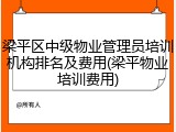梁平区中级物业管理员培训机构排名及费用(梁平物业培训费用)