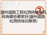 潮州道路工程检测师辅导机构有哪些哪家好(潮州道路检测师培训推荐)