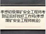 孝感初级煤矿安全工程师考到证后好找好工作吗(孝感煤矿安全工程师就业)