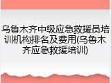 乌鲁木齐中级应急救援员培训机构排名及费用(乌鲁木齐应急救援培训)