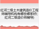 红河二级土木建筑造价工程师辅导机构有哪些哪家好(红河二级造价师辅导)