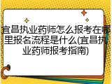 宜昌执业药师怎么报考在哪里报名流程是什么(宜昌执业药师报考指南)