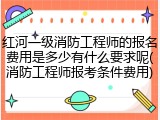 红河一级消防工程师的报名费用是多少有什么要求呢(消防工程师报考条件费用)