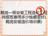 鹤岗一级安装工程造价工程师报班费用多少钱哪里好(鹤岗安装造价培训费)