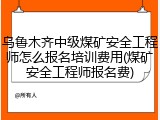 乌鲁木齐中级煤矿安全工程师怎么报名培训费用(煤矿安全工程师报名费)
