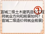 宣城二级土木建筑造价工程师就业方向和前景如何?(宣城二级造价师就业前景)