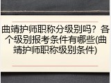 曲靖护师职称分级别吗？各个级别报考条件有哪些(曲靖护师职称级别条件)