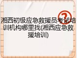 湘西初级应急救援员考试培训机构哪里找(湘西应急救援培训)