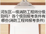 河东区一级消防工程师分级别吗？各个级别报考条件有哪些(消防工程师报考条件)