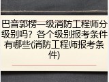 巴音郭楞一级消防工程师分级别吗？各个级别报考条件有哪些(消防工程师报考条件)