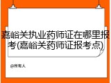 嘉峪关执业药师证在哪里报考(嘉峪关药师证报考点)