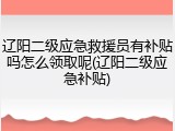 辽阳二级应急救援员有补贴吗怎么领取呢(辽阳二级应急补贴)