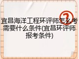 宜昌海洋工程环评师怎么考需要什么条件(宜昌环评师报考条件)
