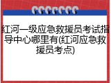 红河一级应急救援员考试指导中心哪里有(红河应急救援员考点)