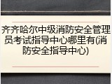 齐齐哈尔中级消防安全管理员考试指导中心哪里有(消防安全指导中心)