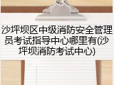 沙坪坝区中级消防安全管理员考试指导中心哪里有(沙坪坝消防考试中心)