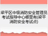 梁平区中级消防安全管理员考试指导中心哪里有(梁平消防安全考试点)
