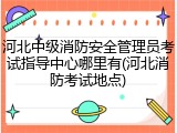 河北中级消防安全管理员考试指导中心哪里有(河北消防考试地点)