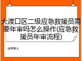 大渡口区二级应急救援员需要年审吗怎么操作(应急救援员年审流程)