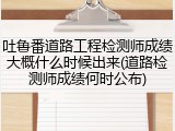 吐鲁番道路工程检测师成绩大概什么时候出来(道路检测师成绩何时公布)