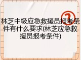 林芝中级应急救援员报考条件有什么要求(林芝应急救援员报考条件)