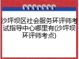 沙坪坝区社会服务环评师考试指导中心哪里有(沙坪坝环评师考点)