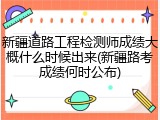 新疆道路工程检测师成绩大概什么时候出来(新疆路考成绩何时公布)