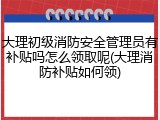 大理初级消防安全管理员有补贴吗怎么领取呢(大理消防补贴如何领)