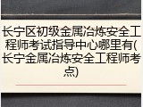 长宁区初级金属冶炼安全工程师考试指导中心哪里有(长宁金属冶炼安全工程师考点)