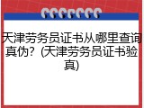 天津劳务员证书从哪里查询真伪？(天津劳务员证书验真)