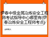 伊春中级金属冶炼安全工程师考试指导中心哪里有(伊春冶炼安全工程师考点)