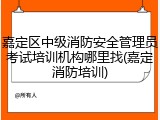 嘉定区中级消防安全管理员考试培训机构哪里找(嘉定消防培训)