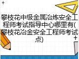 攀枝花中级金属冶炼安全工程师考试指导中心哪里有(攀枝花冶金安全工程师考试点)