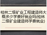 桂林二级矿业工程建造师大概多少学费好就业吗(桂林二级矿业建造师学费就业)