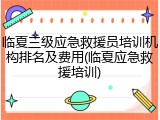 临夏三级应急救援员培训机构排名及费用(临夏应急救援培训)