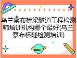 乌兰察布桥梁隧道工程检测师培训机构哪个最好(乌兰察布桥隧检测培训)