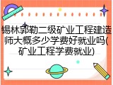 锡林郭勒二级矿业工程建造师大概多少学费好就业吗(矿业工程学费就业)