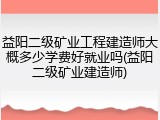 益阳二级矿业工程建造师大概多少学费好就业吗(益阳二级矿业建造师)