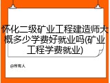 怀化二级矿业工程建造师大概多少学费好就业吗(矿业工程学费就业)