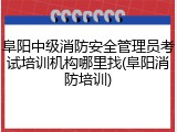 阜阳中级消防安全管理员考试培训机构哪里找(阜阳消防培训)