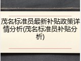 茂名标准员最新补贴政策详情分析(茂名标准员补贴分析)