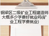 铜梁区二级矿业工程建造师大概多少学费好就业吗(矿业工程学费就业)