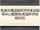 芜湖交通运输环评师考试指导中心哪里有(芜湖环评师培训点)