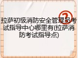拉萨初级消防安全管理员考试指导中心哪里有(拉萨消防考试指导点)