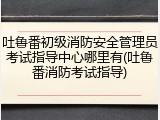 吐鲁番初级消防安全管理员考试指导中心哪里有(吐鲁番消防考试指导)