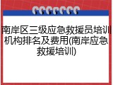 南岸区三级应急救援员培训机构排名及费用(南岸应急救援培训)