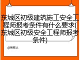 东城区初级建筑施工安全工程师报考条件有什么要求(东城区初级安全工程师报考条件)