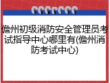 儋州初级消防安全管理员考试指导中心哪里有(儋州消防考试中心)