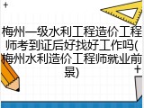 梅州一级水利工程造价工程师考到证后好找好工作吗(梅州水利造价工程师就业前景)